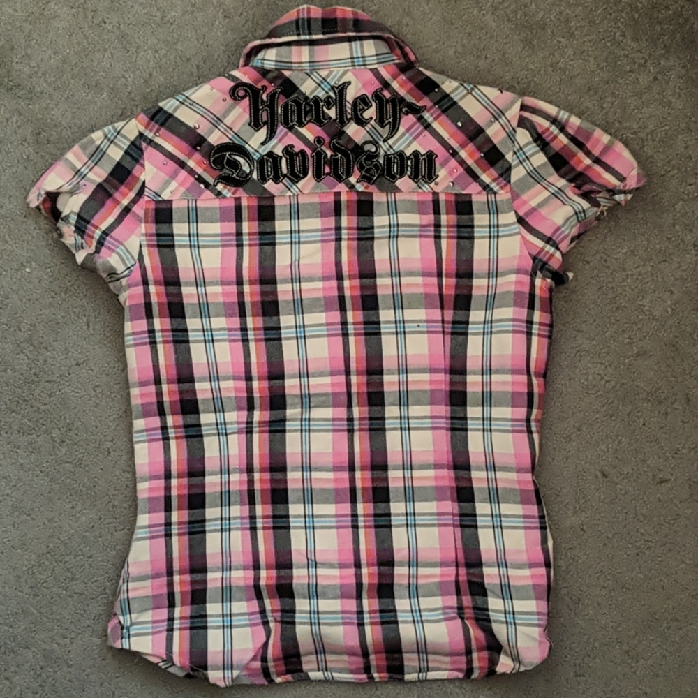 Harley Davidson button down - Picture 2 of 6